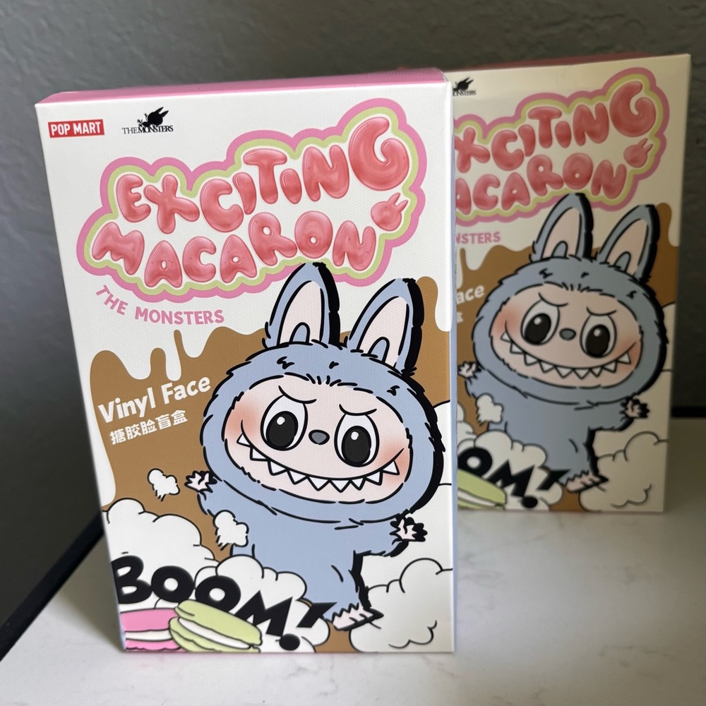Sealed Labubu Exciting Macaron Pop Mart Official Sesame Bean - Picture 2 of 8